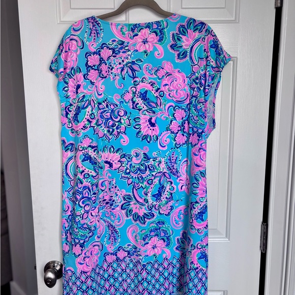 Lilly Pulitzer Pink and Blue Paisley Swim Cover-Up - Picture 3 of 4
